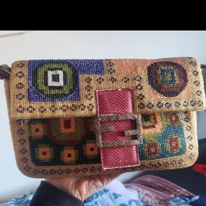 Extremely rare authentic beaded Fendi baguette.